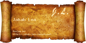 Jakab Lea névjegykártya