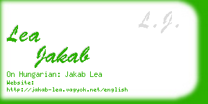 lea jakab business card